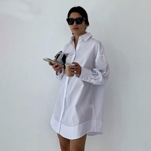 Mayla Long Sleeve White Shirt
